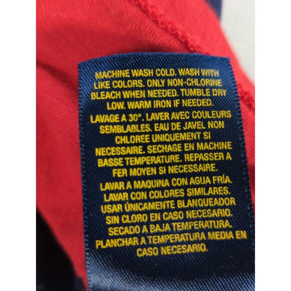 Polo Ralph Lauren Boys/Teens L (14‑16) Crest Logo T‑Shirt Red Navy Sleeve - Picture 13 of 15